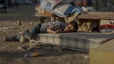Abdullah, 5, in Belgrade, Serbia: For the last two days Abdullah has been sleeping outside of the central railway station in the Serbian capital. The young Syrian witnessed the killing of his sister in their Daraa home and is still in shock. He has nightmares every night, his mother says. Abdullah also has a blood disease, but his mother does not have any money to buy medicine for the boy.
