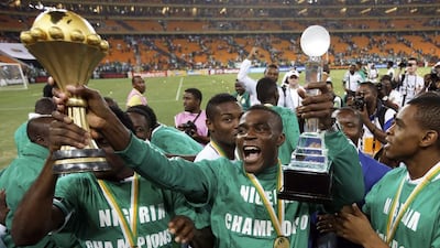 Nigeria, the defending tournament champions, are in danger of dropping out in qualifying and are in Congo-Brazzaville on Saturday needing a win to resurrect a faltering campaign. AP Photo/Armando Franca, File