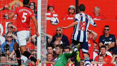 A superb solo goal at Old Trafford from West Brom right midfielder Morgan Amalfitano, who was outstanding again. Andrew Yates / AFP