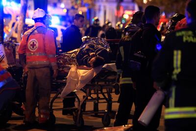 The aftermath of the shooting outside the Bataclan theatre in Paris in 2015. AP Photo