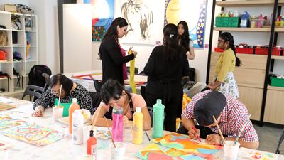 The students take their art seriously. Pawan Singh / The National