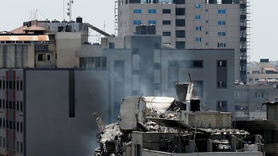 Destroyed buildings in Gaza city. Reuters