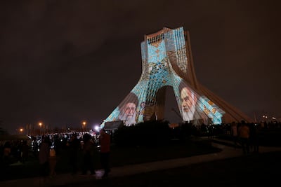 Celebrations of the Iranian New Year Nowruz at the Azadi tower in Tehran last week. Reuters