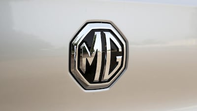 The MG badge doubles as the boot-opening switch on the ZS. Pawan Singh / The National