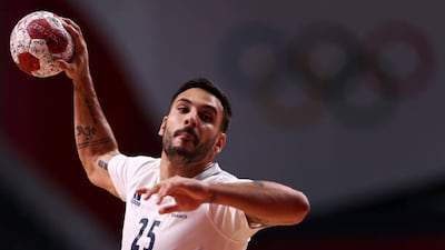 Hugo Descat of Team France shoots at goal.