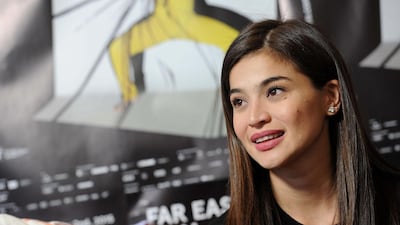 Anne Curtis during the press interviews to present the movie "The Gifted", at Nuovo Giovanni da Udine theatre in Udine, Italy. Alamy
