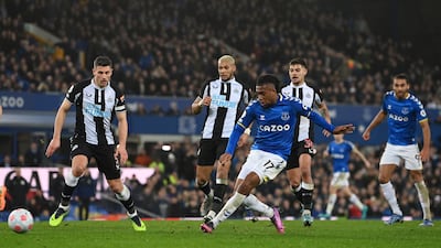 Thursday, March 17: Everton 1 (Iwobi 90+9') Newcastle United 0. Alex Iwobi's ultra-late strike earned Everton vital three points in their relegation fight, despite the Toffees having Allan sent off with seven minutes remaining. The game was held up for 14 minutes after a protestor tied himself to a goalpost by his neck. Getty