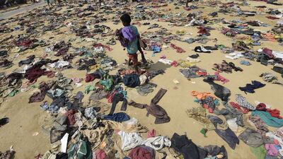 According to the UN, nearly 400,000 Rohingya have fled to Bangladesh since last month. Dominique Faget / AFP