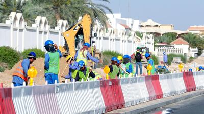 Roadworks along a section of the E11 connecting Dubai to Abu Dhabi are now complete. Victor Besa / The National