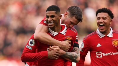 Marcus Rashford, 9 - Did nothing for the first 24 minutes, then took a Fernandes ball to put his side ahead with a low finish from a wide angle. His 23rd goal of the season for his club – he’s never scored more. Shifted position but a second followed on 56 – another confident finish. Scored 16 goals in 17 games since the World Cup final. Man of the match. Getty