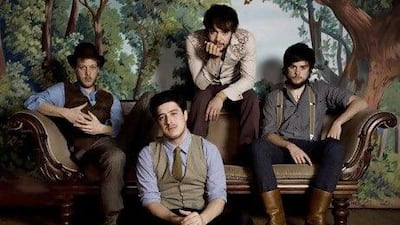 Mumford & Sons from left: Ted Dwane, Marcus Mumford, Ben Lovett and Winston Marshall.