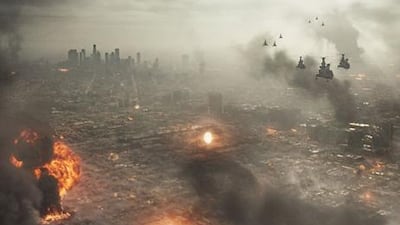 Battle: Los Angeles, starring Aaron Eckhart and Bridget Moynahan, sees Los Angeles as the last city on Earth standing after alien attacks. It is up to the survivors to save mankind.