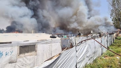 The Syrian refugee camp near Al-Rehab complex in Zahle, Bekaa. NNA