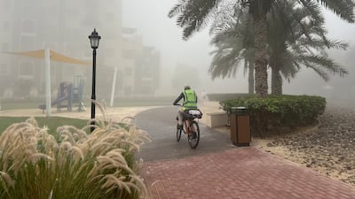 Fog in Remraam, Dubai. Chris Whiteoak / The National