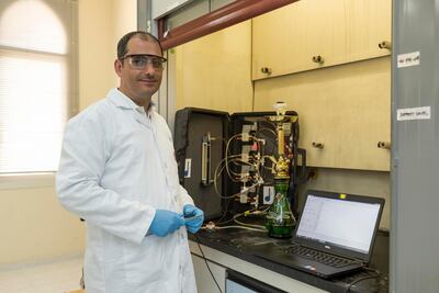 Dr Yehya Elsayed of the Department of Biology, Chemistry and Environmental Sciences at the American University of Sharjah. Antonie Robertson / The National