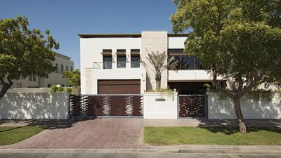 This Emirates Hills contemporary 15,000 sq ft property overlooks the 18-hole Montgomerie championship golf course, contains six bedrooms and 12 bathrooms and is on the market for Dh39.5m. Courtesy Core Savills