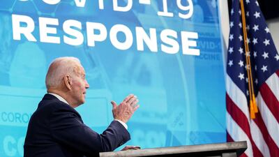 US President Joe Biden delivers remarks on the administration's response to Covid-19 in the White House in Washington. Reuters