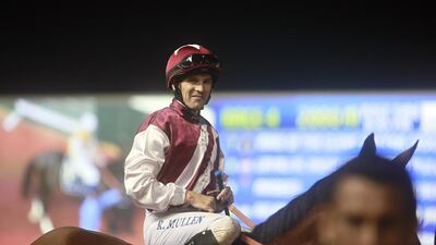 Richard Mullen won the first race aboard Saklawi Al Reef. Jeffrey E Biteng / The National