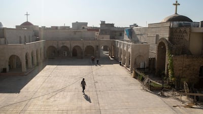 Inside Saint Mary Al Tahira church in Qaraqush, Mosul. Haider Husseini