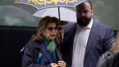 Princess Firyal arrives at Southwark Crown Court, London, where her former employee Maria Virgelina Taborda Henao is accused of stealing her jewellery. Getty Images