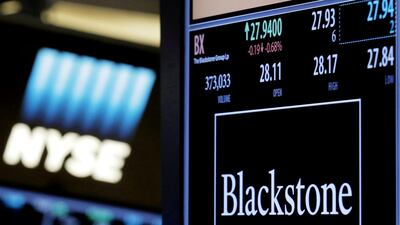 Fundraising and financial gains pushed Blackstone Group's assets to a record high. Brendan McDermid/Reuters