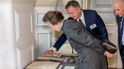 Princess Anne at the launch exhibition in London.