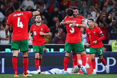 Bruno Fernandes scored the equaliser for Portugal after Scott McTominay gave Scotland the lead. EPA