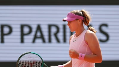 Mirra Andreeva defeated Maja Chwalinska in straight sets. Getty Images