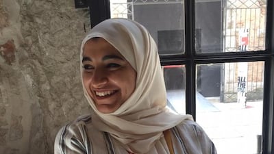 Amal Alkhaja at the UAE Pavilion (Courtesy: Amal Alkhaja)