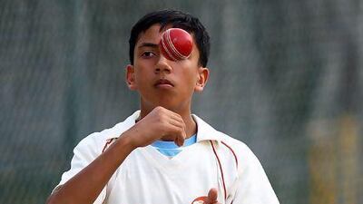 Teenage cricket star Mohammed Ali Mirza of Young Talents Academy, training in Dubai.