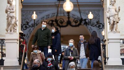 People walk in the passage Pommeraye in Nantes, France. Reuters