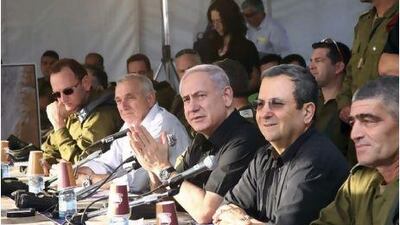 Israel's Prime Minister Benjamin Netanyahu, third from right, has spun the disclosures to bolster the country's campaign against Iran.