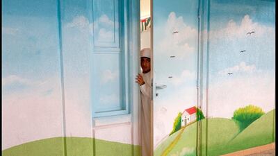 A student returns to class after the break at Al Saadiyah school in Karama area. Jaime Puebla / The National Newspaper
