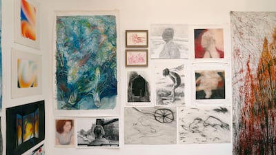 Some of the works by artists from Tehran. Roman Salnikov / The National