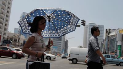 Thursday will be another hot day, with temperatures reaching 45°C in some areas. Ryan Carter / The National