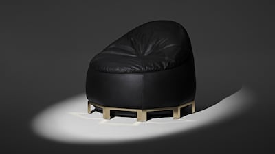 The limited-edition beanbag designed by Alexander Wang for Poltrona Frau. Photo by Toby McFarlan Pond