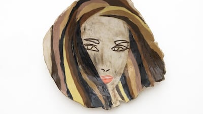 Girl With Pink Lips (2014) by Ghada Amer. Courtesy Brian Buckley / Cheim & Read, New York / Leila Heller Gallery