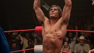 Zac Efron as wrestler Kevin Von Erich in The Iron Claw. Photo: A24