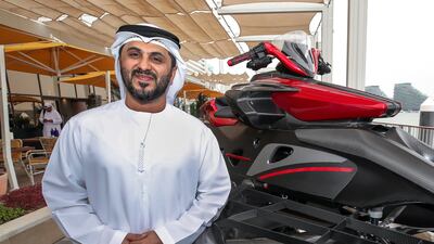 Hasan Al Hosani, chief executive of Bayanat, a part of Abu Dhabi's artificial intelligence company G42, which developed the flying bike with Japan's aerial mobility firm, Aerwins Technologies