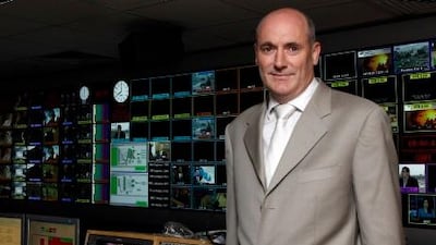 Sam Barnett (Chief Operating Officer and General Manager of MBC) talks about MBC's plans and programs, at their headquarters in Media City. Jeffrey E Biteng / The National)