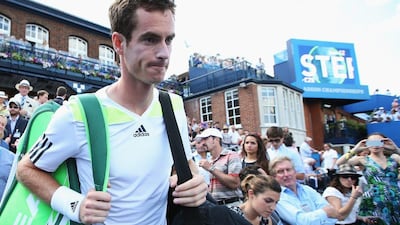 Andy Murray before his loss to Radek Stepanek at the Queen's Club Championship on Thursday. Jan Kruger / Getty Images / June 12, 2014