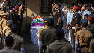 Lata Mangeshkar was given state honours for her last rites. EPA