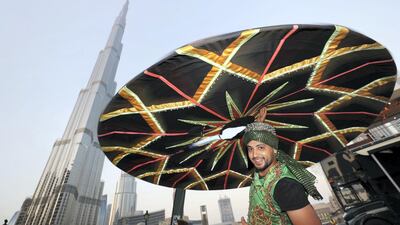 Seha performs at the countdown event in Burj Park, Dubai.