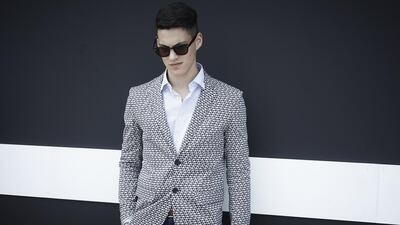 Micro-prints look best in black and white. They’re loud enough to make a statement, so no need for a pop of colour.