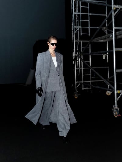 Lama Jouni offers a combination of roomy menswear tailoring and soft femininity. Photo: Lama Jouni