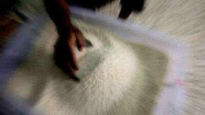 Rice from India on sale at a shop in central Abu Dhabi.