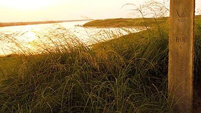 Eight of the holes on the 7,450-yard Yas Island golf course follow the shoreline while all 18 have a sea view.