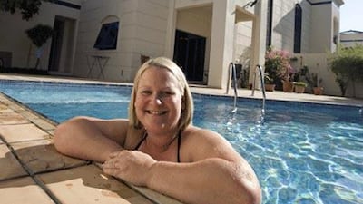 Anne Parvin at her family's villa in Al Safa in Dubai.