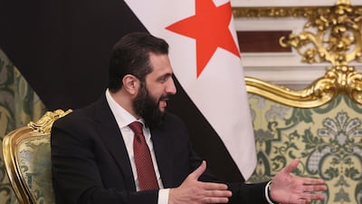 Syrian President Ahmad Al Shara came to power in late 2024 after leading a rebel offensive. EPA