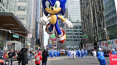 Sonic the Hedgehog has become a global phenomenon since its inception in 1991, even appearing at New York's Thanksgiving Day Parade in 2021. Getty Images